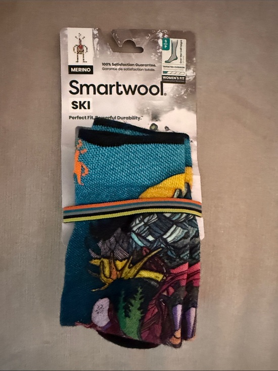 Smartwool Accessories - Smartwool Women's Ski Socks - Teal Multi - Over the Calf Height